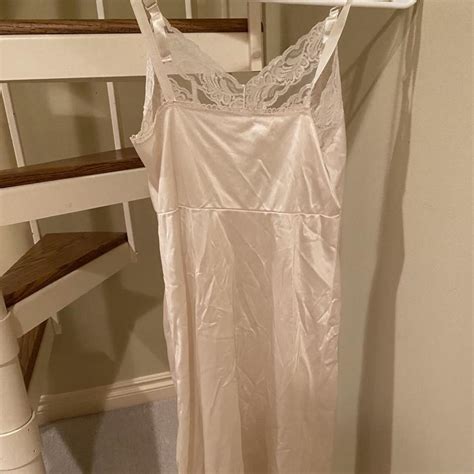 CUTEST WHITE SLIP LINGERIE DRESS Its Giving Old Depop
