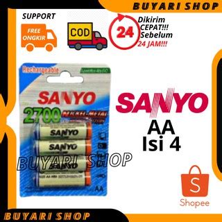 Jual Cod Baterai Aa Sanyo Isi Rechargeable Cas Charger Charge