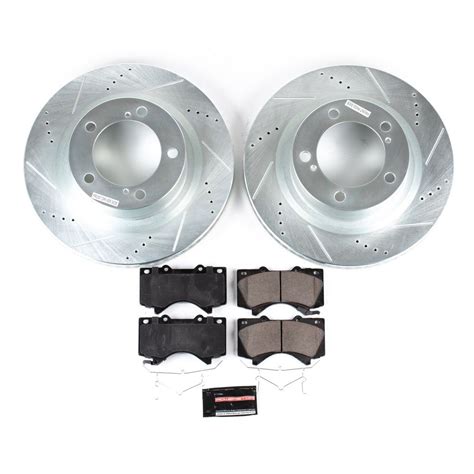 Powerstop K2952 Z23 Drilled And Slotted Brake Rotors And Pads Kit