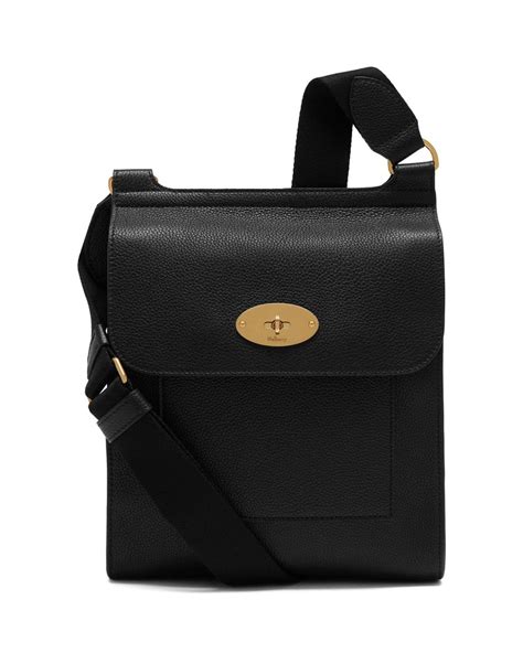 Mulberry Small Leather Antony Messenger Bag In Black For Men Lyst