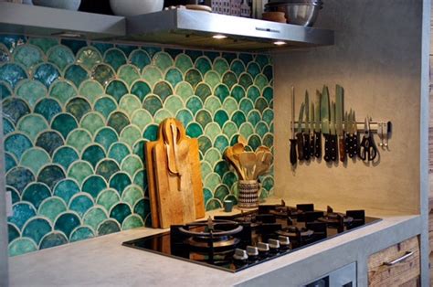 RL Green Fish Scales Ceramic Tiles 88pcs 05m2 538 Etsy UK Fish