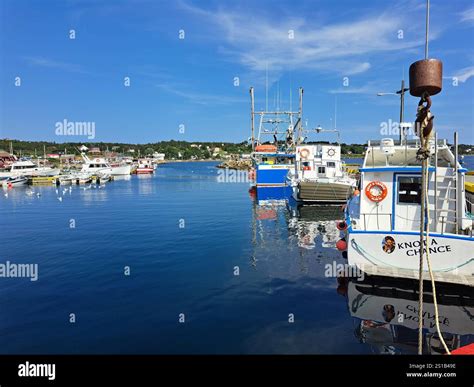 Knot A Chance Fishing Boat In The Cove In Dildo Newfoundland Labrador Canada Stock Photo Alamy