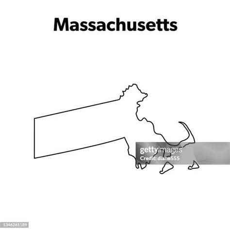 Massachusetts State Outline Photos And Premium High Res Pictures Getty Images