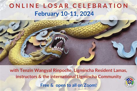 Online Losar Celebration 2024 The Year Of The Wood Dragon Ligmincha