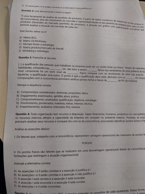 Administração Estratégica Disciplina 7772760 Questões Prova UNIP