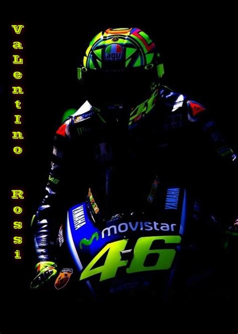 Valentino Rossi Poster Picture Metal Print Paint By Wijaki