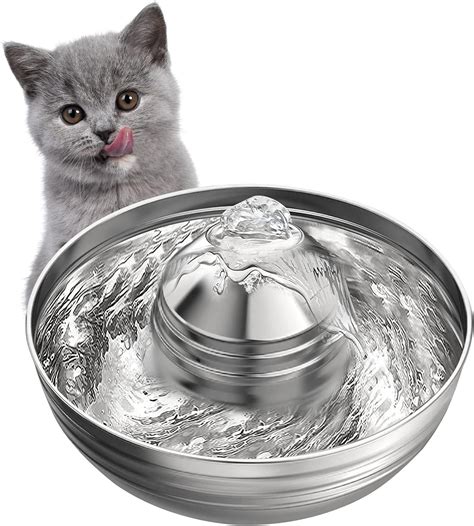 Eyglo Stainless Steel Cat Water Fountain L Capacity Pet Drinking