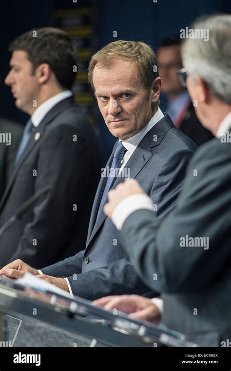 Brussels Bxl Belgium 18th Dec 2014 L R Italian Prime Minister