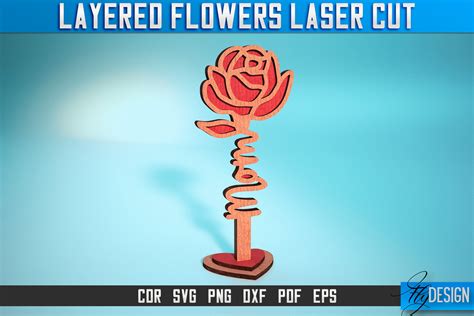 Layered Flower Laser Cut Svg Laser Svg Graphic By Flydesignsvg · Creative Fabrica