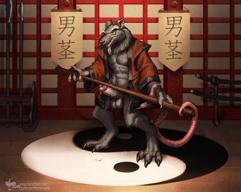 Rule 34 Abs Balls Cloak Dojo Furry Katana Looking At Viewer Male Male