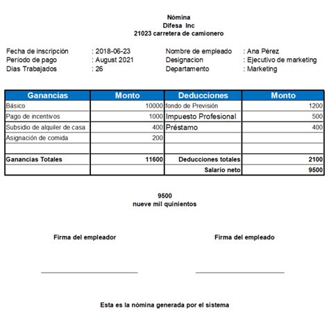 Recibo De Sueldo Plantilla Gratis Formato Escrito