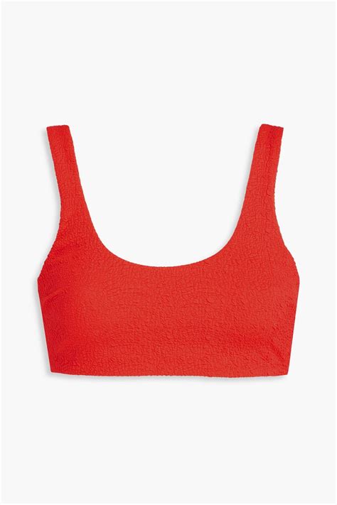 MARA HOFFMAN Lira Textured Bikini Top THE OUTNET