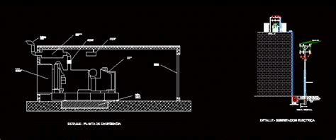 Detalle Planta De Emergencia Y Subestacion Electrica En Autocad