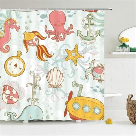 Accessoires Salle De Bain Mignon Dr Le Dessin Anim Rideau De Douche