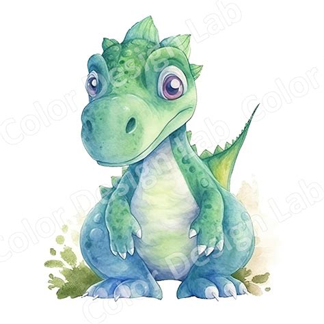 Cute Dinosaur Clipart Set 8 High-resolution Pngs, Digital Download ...