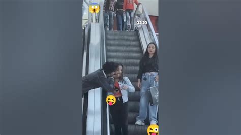 Kissing Prank💋😱 In Escalatorshorts Shortsfeed Escalatorprank