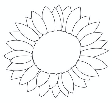 Sunflower Cut Out Template At Tanlegendblog Blog