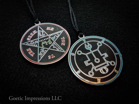 This Lesser Key Of Solomon Goetia Sigil Pendant Features The Demon Seal