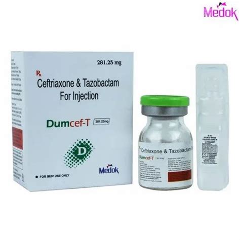 Dumcef T 281 25 Mg Cetriaxone And Tazobactam For Injection At Rs 65