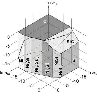 Isothermal section of the Ni-Si-C ternary phase diagram at 1173 K [10 ... 