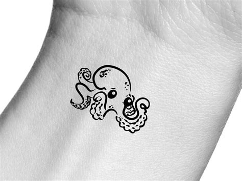 Octopus Temporary Tattoo - Etsy in 2024 | Cute octopus tattoo, Small ...