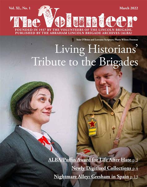 The Volunteer Vol 40 No 1 March 2022 By Abraham Lincoln Brigade