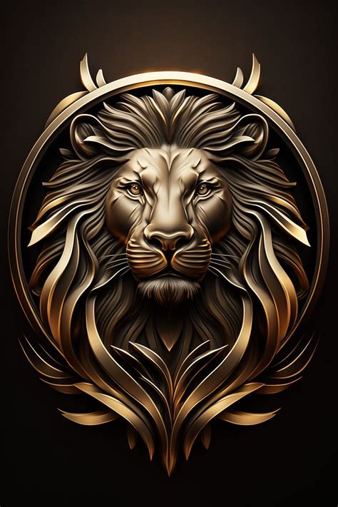 Golden Lion Logo Png Svg Transparent Etsy Canada Lion Artwork