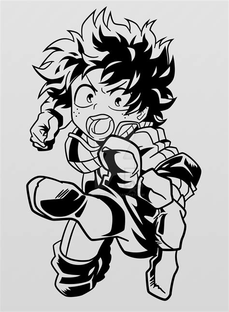 Izuku Midoriya Boku No Hero Academia Manga Drawing Anime Sketch