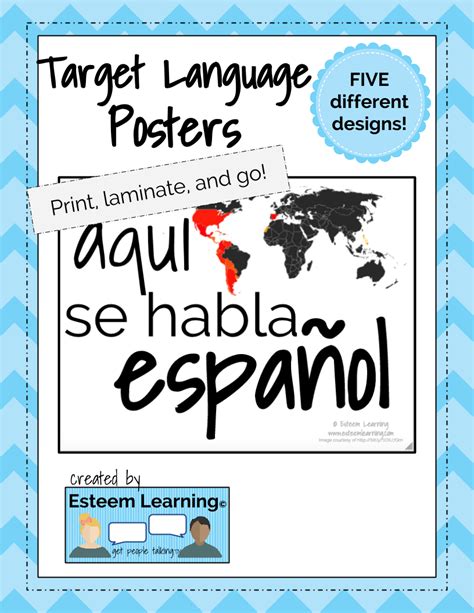 Spanish Target Language Posters Aquí Se Habla Español” — Esteem