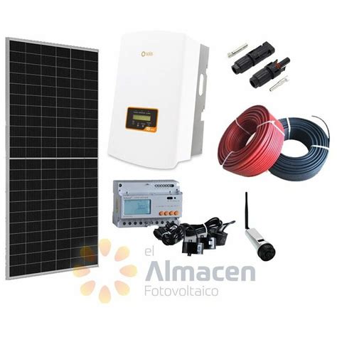 Kit solar fotovoltaico autoconsumo con Solis trifásico 5kWp 22170Wh día