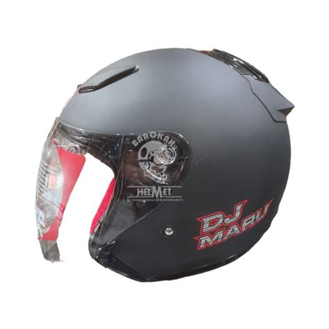 Jual Helm Kyt Dj Maru Polos Hitam Doff Half Face Harga Promo Helm Murah