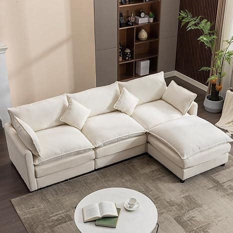 Amazon Comfy White Cloud Couches For Living Room 24 8 Extra Deep