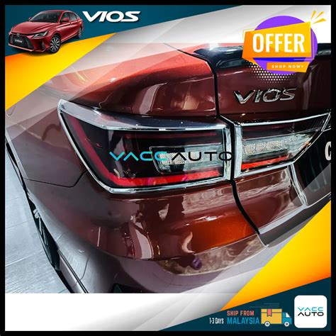 Toyota Vios Th Gen Taillamp Cover Chrome Black Ac Th