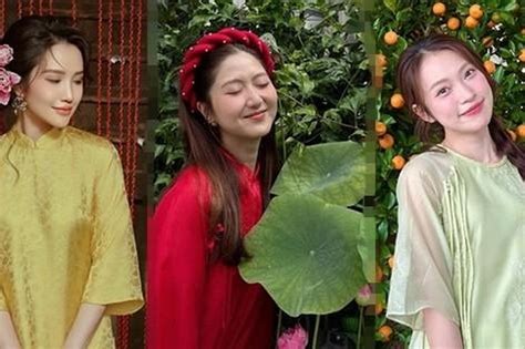 Khánh Vy Hòa Minzy và dàn hot girl giới trẻ duyên dáng trong tà áo dài Tết Báo Tiền Phong