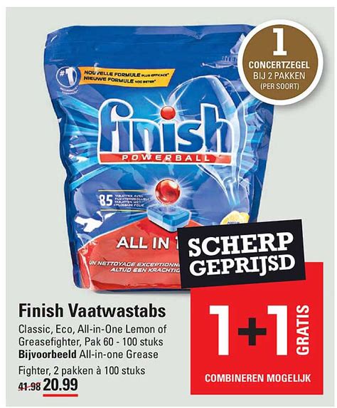 Finish Vaatwastabs Classic Eco All In One Lemon Of Greasefighter