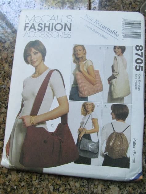 Mccall S Fashion Accessories Bags Sewing Pattern New Uncut Ebay