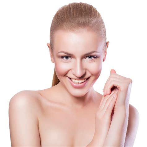 Premium Photo Beautiful Blonde Woman With Perfect Skin