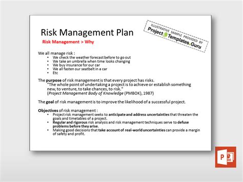 IT Project Risk Management Plan Template