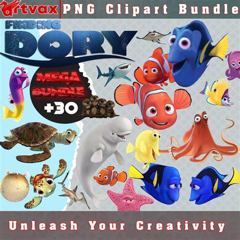 Finding Dory PNG Clipart Bundle | Digital Underwater Collection - ArtVax