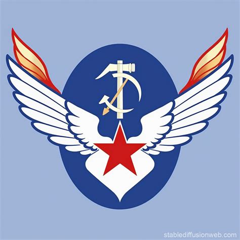 imagine an air force logo featuring a hammer and sickle the design ...