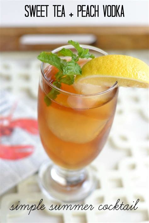 Peach Vodka And Iced Tea Summer Cocktail Recipe Peach Vodka Summer