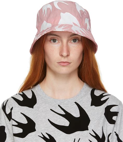 Mcq Alexander Mcqueen Pink Mcq Swallow Bucket Hat Ssense