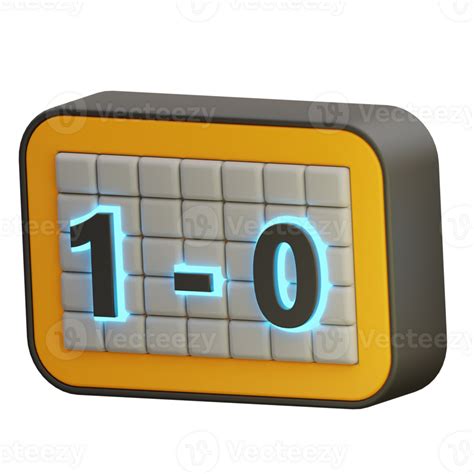 3d illustration of baseball scoreboard 37470554 PNG