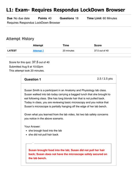SOLUTION L1 Exam Requires Respondus Lockdown Browser Essential Human