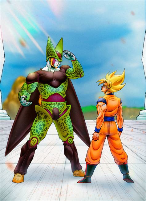 Goku vs cell by JI4M on DeviantArt