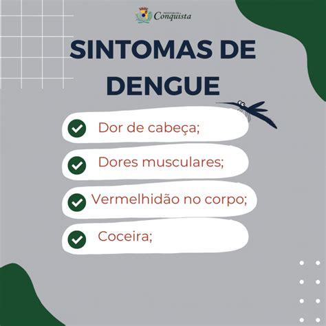 Sintomas Da Dengue Prefeitura Municipal De Conquista Mg