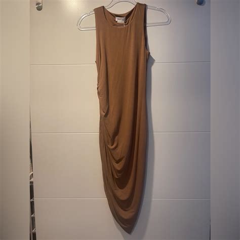 Lovers Friends Intimates Sleepwear Lovers Friends Dress Nude Brown Ruched Poshmark