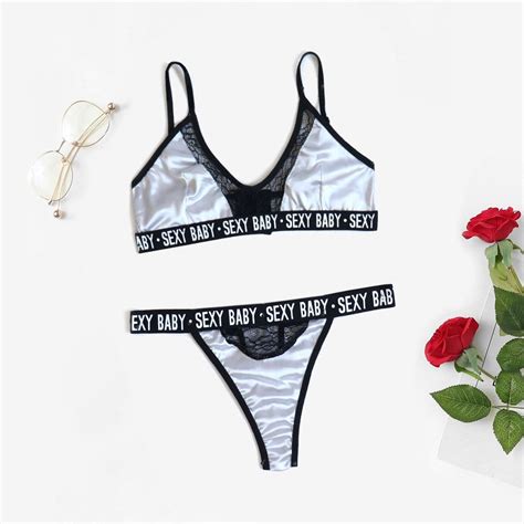 Women Sexy Lingerie Open Bra Panties Set Transparent Lace Underwear Female Lingerie Sexy Hot