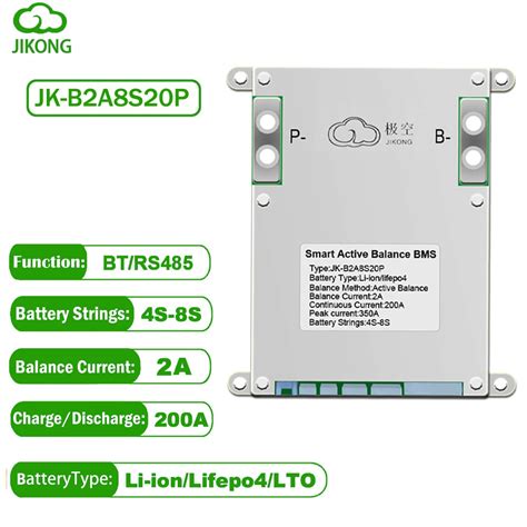 Аккумулятор для кемпинга JK BMS 200 А Стандартный Lifepo4 8S 24V 12V ...