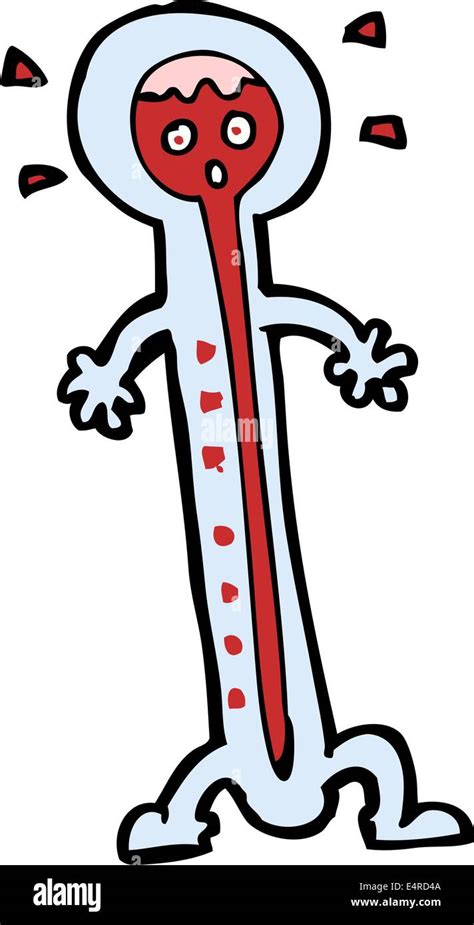 Cartoon Hot Thermometer Stock Vector Image Art Alamy